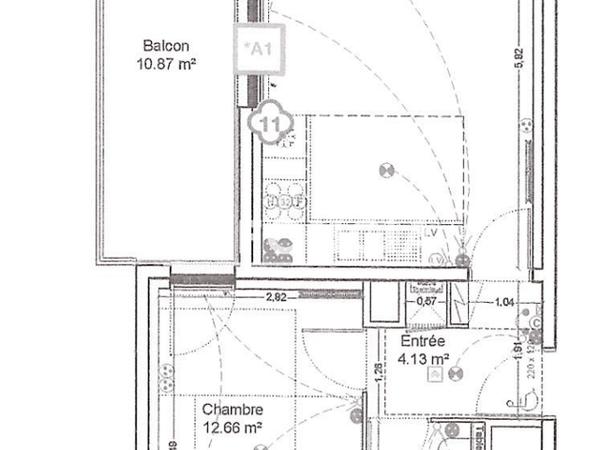 Location Appartement meublé 2 pièces 44.43 m² - COURS DU QUEBEC Bordeaux 33000