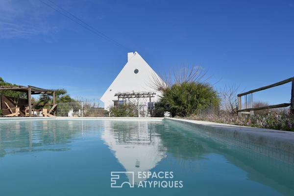 Maison de Gardian contemporaine en petite Camargue