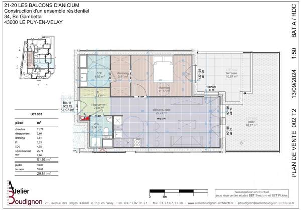 Appartement T2 à vendre  3 pièces - 51,92 m2 LE PUY EN VELAY - 43