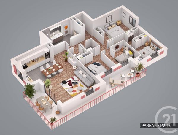 Appartement F5 à vendre  5 pièces - 111,93 m2 BIDART - 64