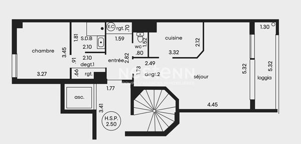ISSY-LES-MOULINEAUX - CENTRE-VILLE - MAIRIE D'ISSY - Appartement 2 pièces avec loggia