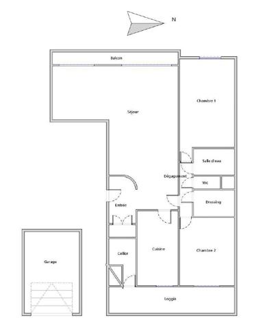 Marseille (13005) T3 traversant---rénové---2 balcons---proximité immédiate Camas