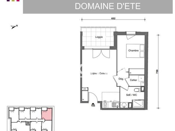 Location Appartement 2 pièces 40.8 m² - DOMAINE D'ETE - A105 - 28 AVENUE DE CHATELAILLON Angoulins Sur Mer 17690