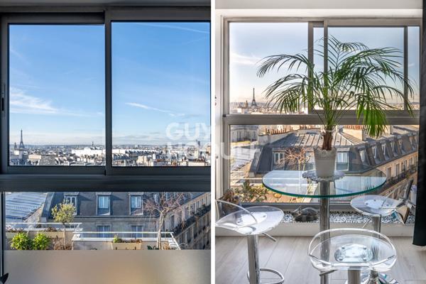 Très beau 2 pièces - Vue exceptionnelle - Dernier étage - Martyrs 09