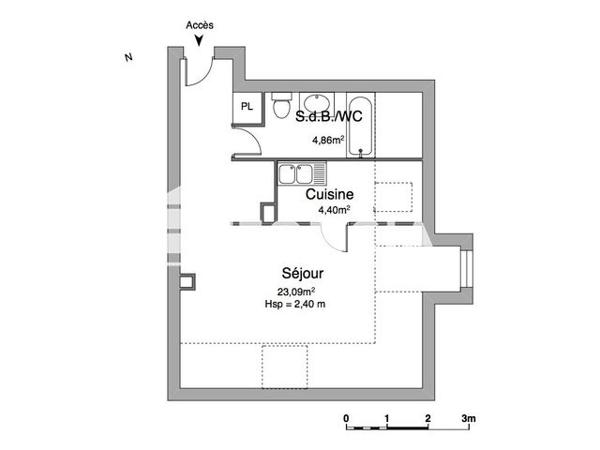 Location Studio 32.35 m² - 58 RUE FRANCOIS MAURIAC Montigny Le Bretonneux 78180