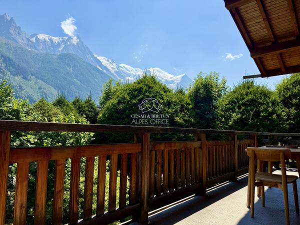 RARE AUX PRAZ DE CHAMONIX-CHALET-5 CHAMBRES-1200 M2 DE TERRAIN- VUE MONT BLANC
