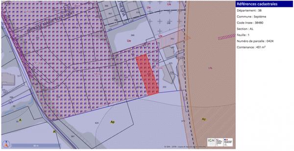 Terrain à vendre 451 m² Septème