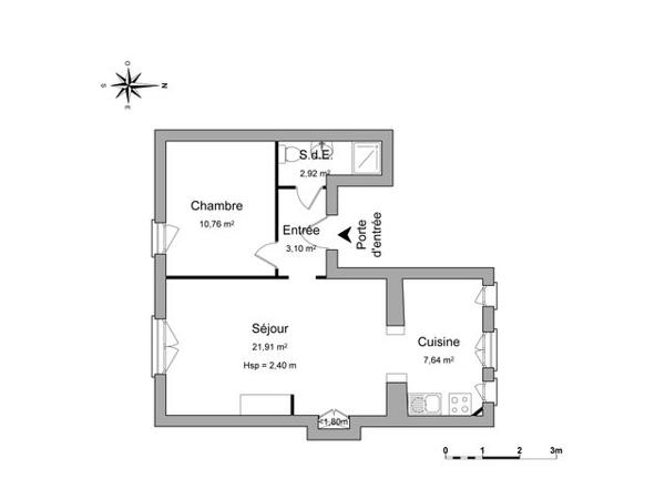 Location Appartement 2 pièces 46.3 m² - 17 RUE CH. DE BEAUVAIS Limay 78520