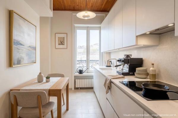 LYON 6 – Duplex dernier étage avec vue sur les quais - 3 chambres - 1 place de stationnement
