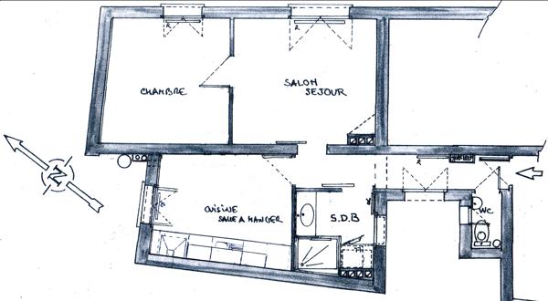 Appartement
         2 pièces
        - 46 m² 228 000 € *