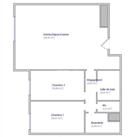 Sèvres - 3 pièces en semi-dernier étage, séjour 37 m², box - Immeuble isolé par l'extérieur