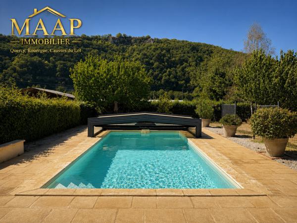 CAJARC – Maison entièrement rénovée - piscine couverte, grand garage 265 000 €