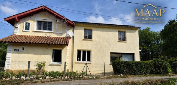 CAJARC – Maison entièrement rénovée - piscine couverte, grand garage 265 000 €
