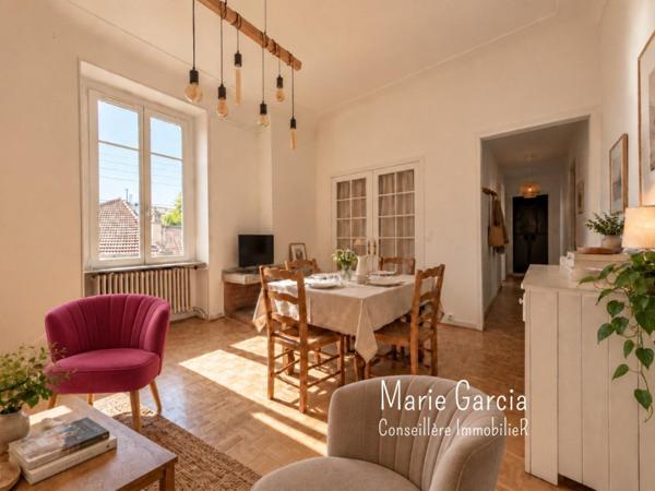 Appartement P5, 4 chambres, 2 caves, quartier Les Marronniers
