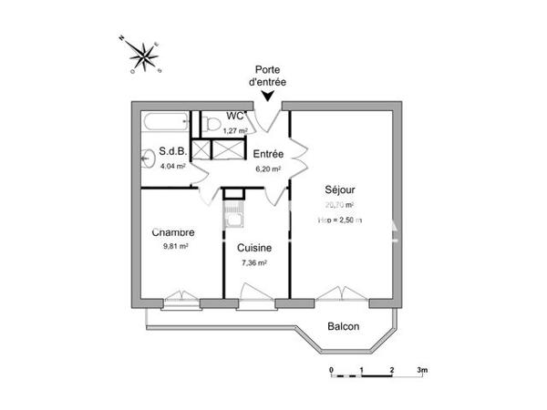 Location Appartement 2 pièces 49.4 m² - 66 RUE DES JARDINIERS Nancy 54000