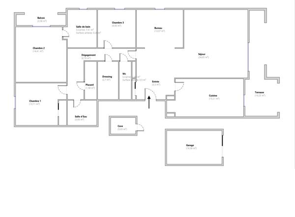 Appartement 5 pièces - 125 m² Exclusivité efficity