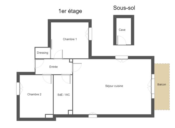 Appartement
                                                                                                                                                                                                                                                                                                                        3 pièce(s)                                                                                                                                                                                                          2 chambre(s)                                                                                                                                                                                                          75  m²