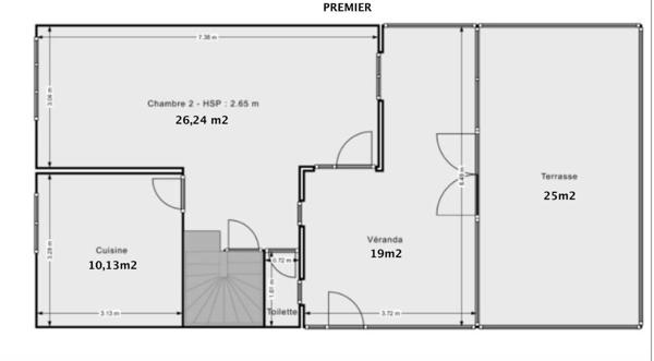 Maison indépendante lumineuse avec jardin, idéale pour habitation ou profession libérale, à deux pas des transports et commodités