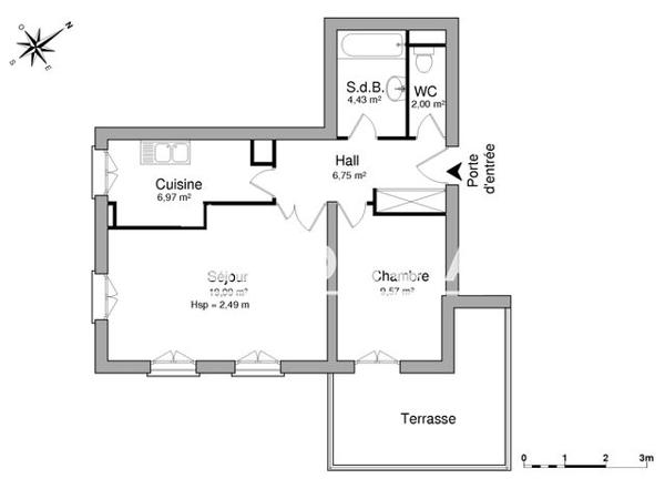 Location Appartement 2 pièces 48.8 m² - 2 RUE JACQUES ANGE GABRIEL Guyancourt 78280