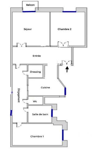 Appartement F3 à vendre  3 pièces - 68 m 2   NEUILLY SUR SEINE  - 92