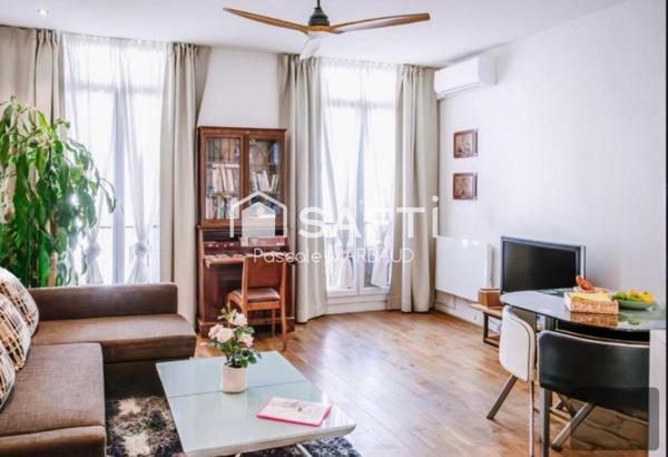 F2 de 45 m² meublé avec salle d'eau et wc séparé