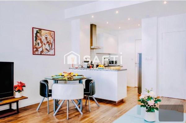 F2 de 45 m² meublé avec salle d'eau et wc séparé