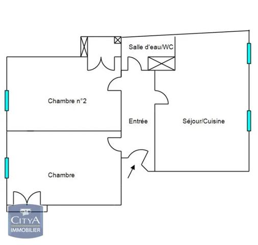 Appartement à louer 3 pièces 52.44m² Limoges (87100)