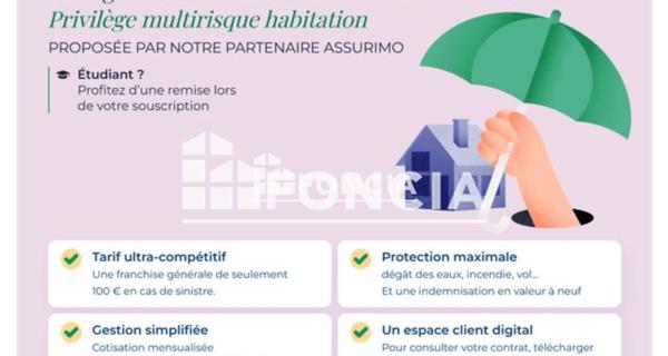 Location Studio 29.05 m² - Le Havre 76600