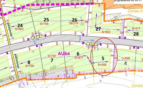 Terrain à vendre  556 m2 NEFFES - 05