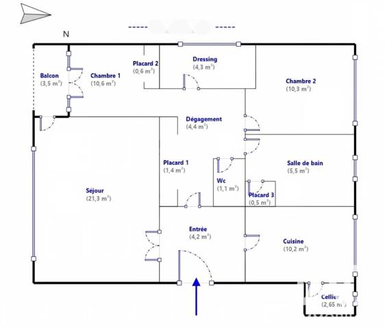 Appartement à vendre 4 pièces 76,55 m² La Courneuve