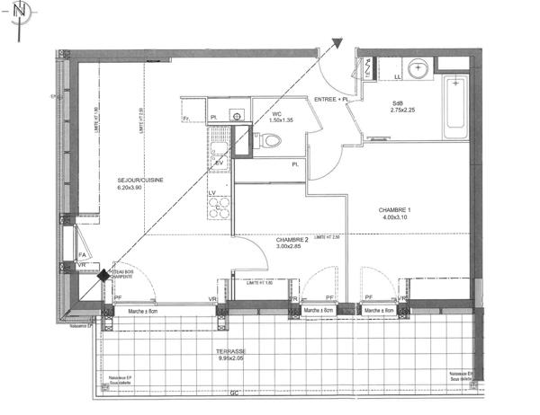 Appartement 4 pièces - 55 m² Exclusivité efficity