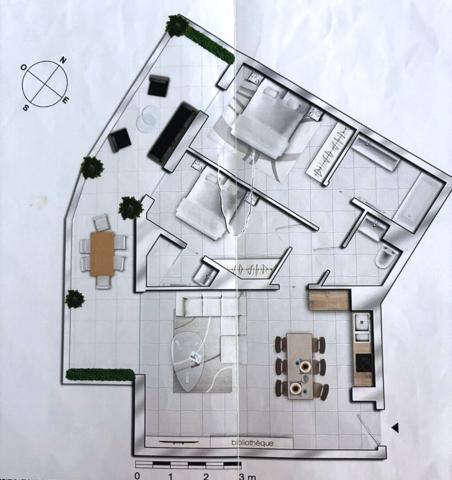 A VENDRE NICE OUEST - 3 PIÈCES AVEC VUE MER, TERRASSE ET PISCINE