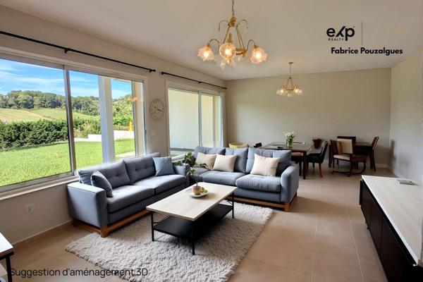 Maison contemporaine de plain-pied, environnement privilégié.