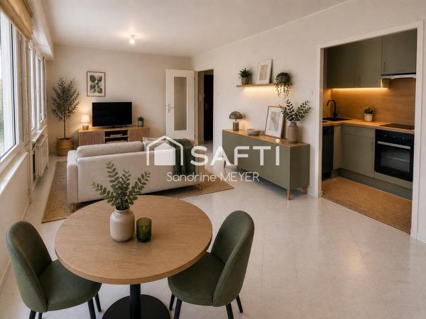 Appartement F1 32 m² avec balcon et cave