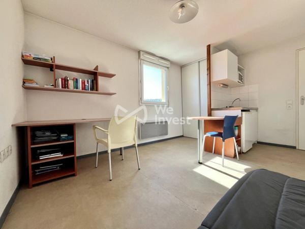 Appartement de type 1 en résidence étudiante.