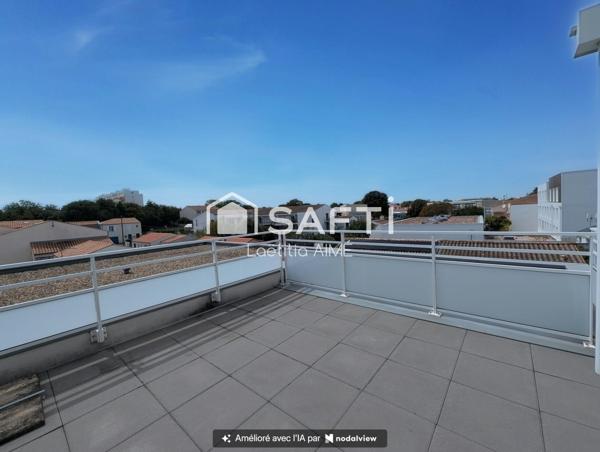 Appartement T2 avec grande terrasse et parking couvert