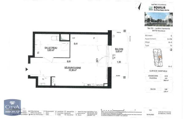 Appartement à louer 1 pièce 28.01m² Monteux (84170)