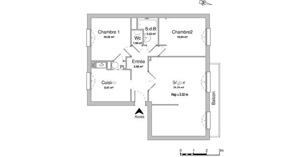 Location Appartement 4 pièces 63.04 m² - Aurec-sur-loire 43110