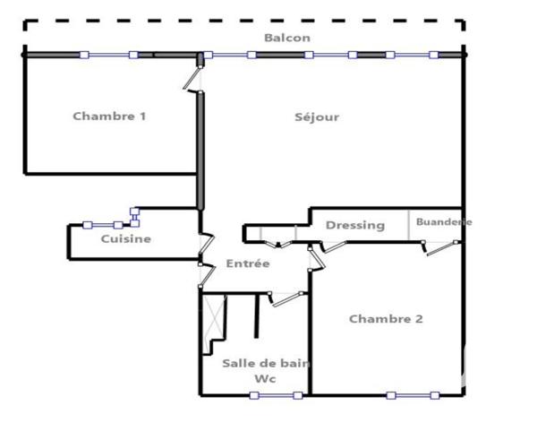 Appartement à vendre 3 pièces 72 m² Paris 19