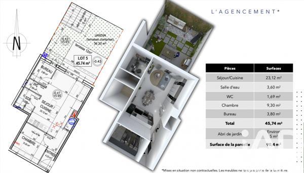 Maison à vendre 2 pièces 45,74 m² Bretignolles-sur-Mer