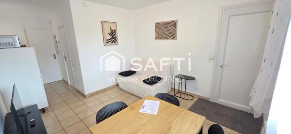 Appartement T1 Bis, 28 m², parking et box.