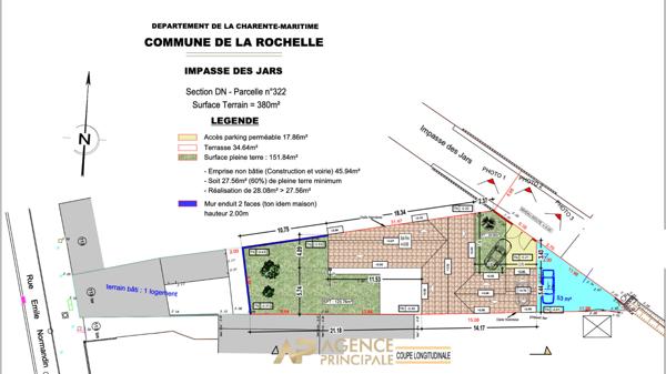 Terrain constructible (à bâtir) - La Rochelle (Tasdon) €249 000 ** - Référence HDO569ED5