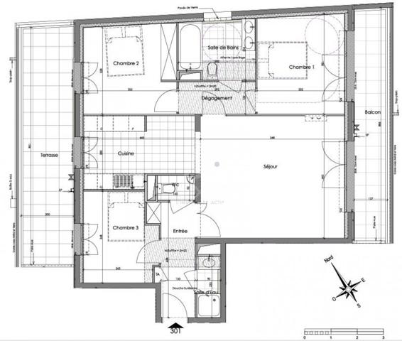 SURESNES - CENTRE VILLE - APPARTEMENT 4 PIECES/ 3 CHAMBRES AVEC DOUBLE TERRASSE ET PARKING
