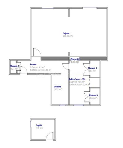 Appartement de 44 m²