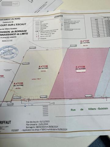 Terrain à Batir à vendre à Honnecourt-sur-Escaut dans le Nord (59266), ref : 59098-11737