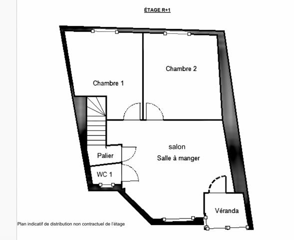 BLANZAT VILLAGE – MAISON DE VILLE EN PIERRE – 2 CHAMBRES – COUR – GARAGE – CAVE – DOUBLE VITRAGE