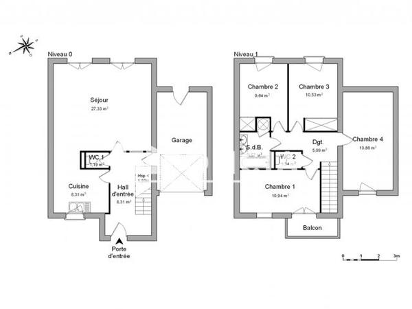 Location Maison 5 pièces 100.11 m² - LES TERRASSES BLANCHES La Roche Sur Yon 85000