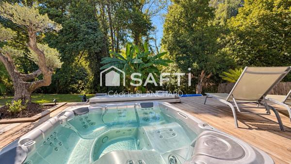 Contemporaine 4 chambres avec piscine chauffée, sauna et vue forêt