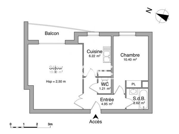Location Appartement 2 pièces 45.09 m² - 94 RUE MARIUS AUFAN Levallois 92300
