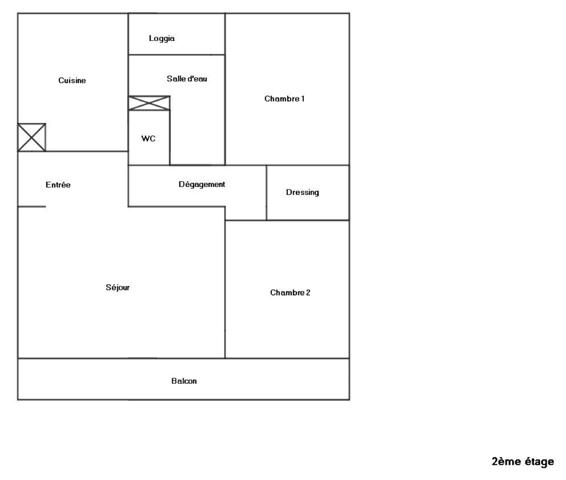 Appartement 2 chambres avec balcon, parking et cave